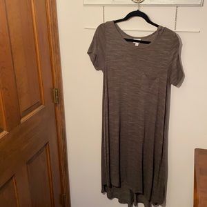 LulaRoe Carly Heathered Olive Green size S